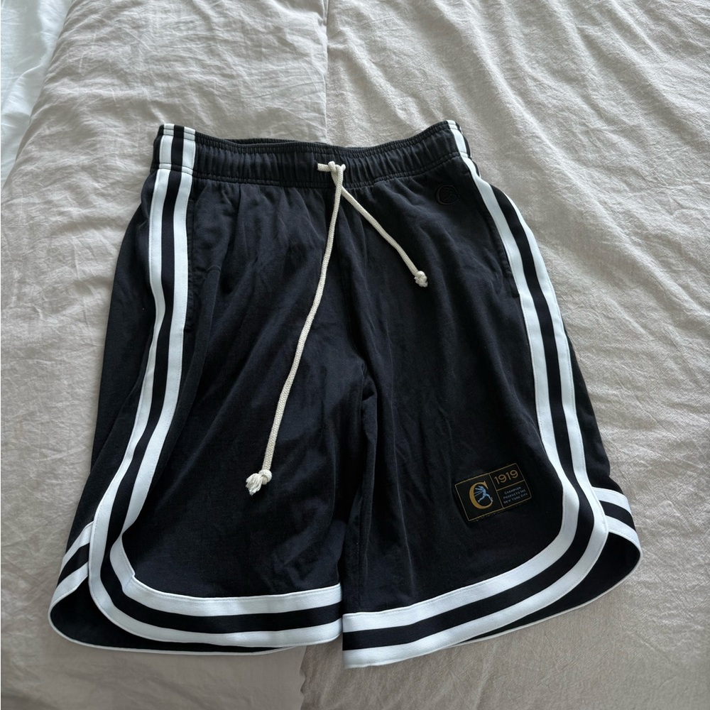 Champion Black and White Athletic Shorts with Drawstring